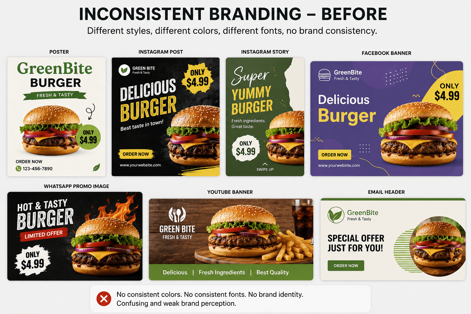 Branding — Inconsistent Branding